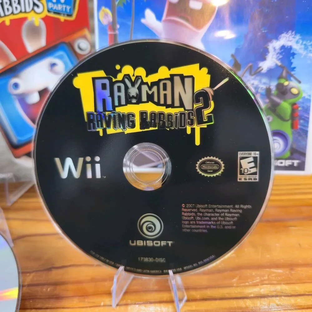 2 GAMES RAYMAN RAVING RABBIDS 2 & TV PARTY Nintendo Wii Minty (READ!!!)